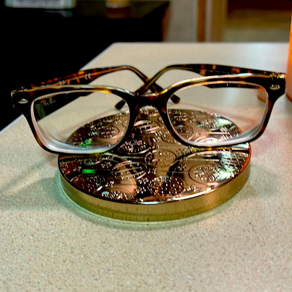 Ray-Ban tortoise shell eyeglasses w/sleeve